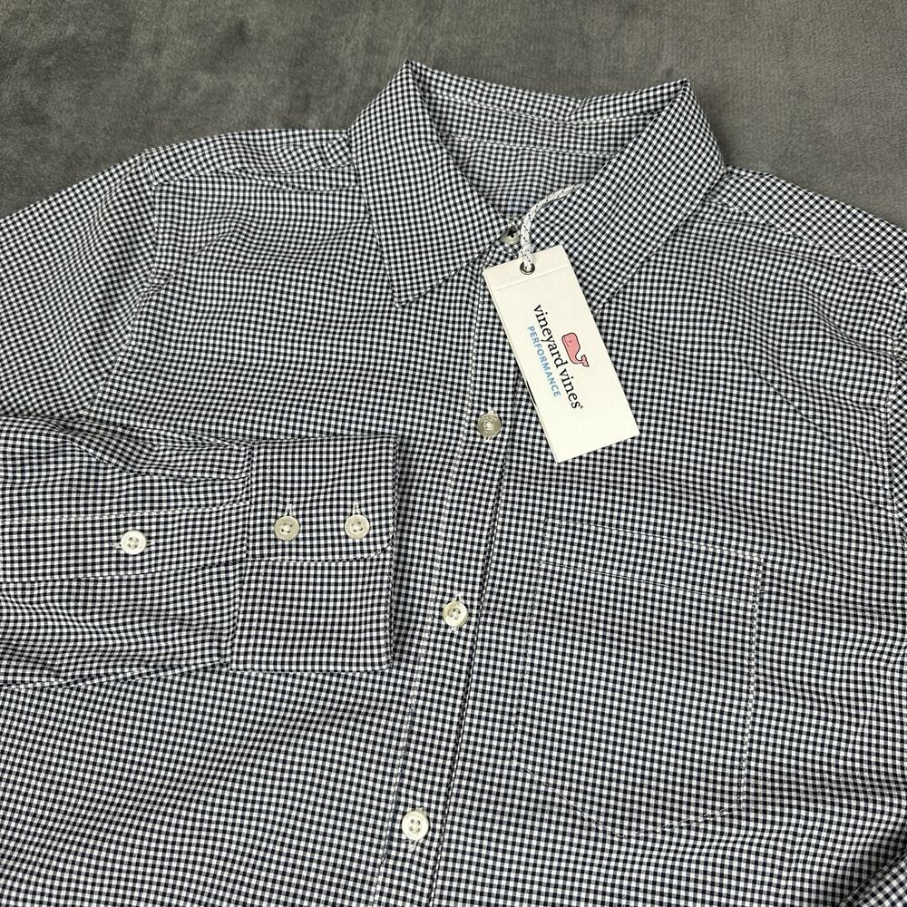 NWT Vineyard Vines Harbor Popover Coverup Women's XXS Navy White Gingham Preppy